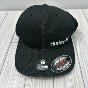 New Hurley Black & White Men's L/XL FlexFit‎ Cap – Made with Nike Dri-FIT